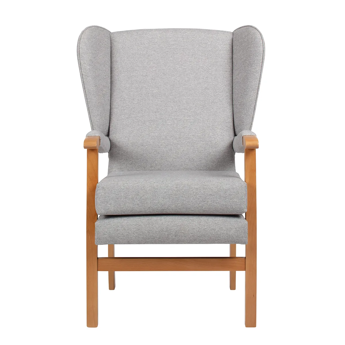Jubilee Fireside Chair in Stone Grey Front View.jpg